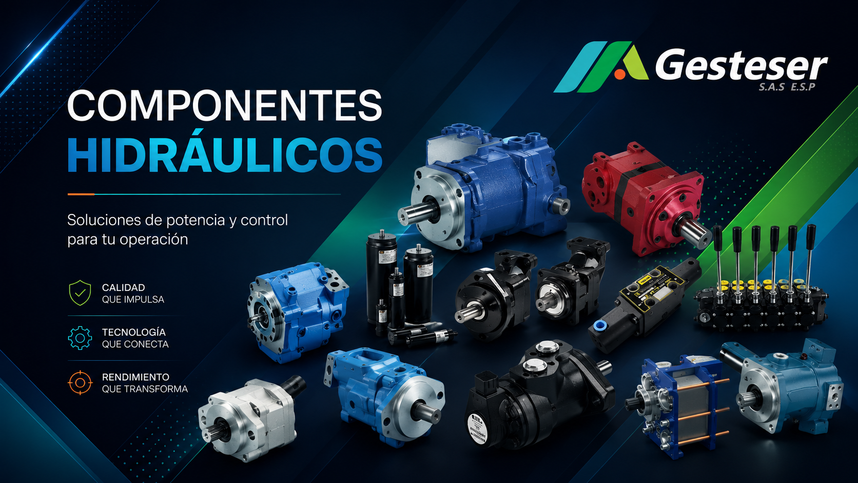 Componentes hidraulicos y repuestos GESTESER
